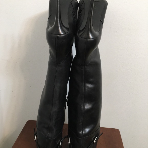 Lauren Ralph Lauren Knee Leather Boots Size 7B - Picture 4 of 15